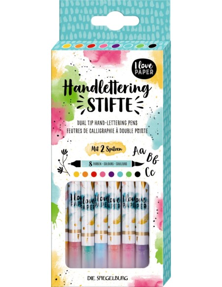 Dubbele handlettering pennen