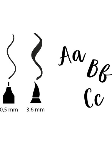 Dubbele handlettering pennen