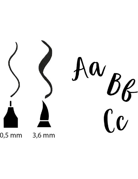 Dubbele handlettering pennen