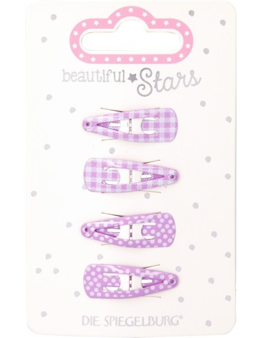 Haarclip lichtrozen / paars