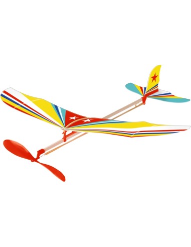 Zweefvliegtuig met rubber motor