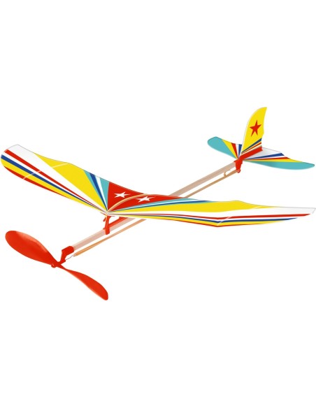 Zweefvliegtuig met rubber motor