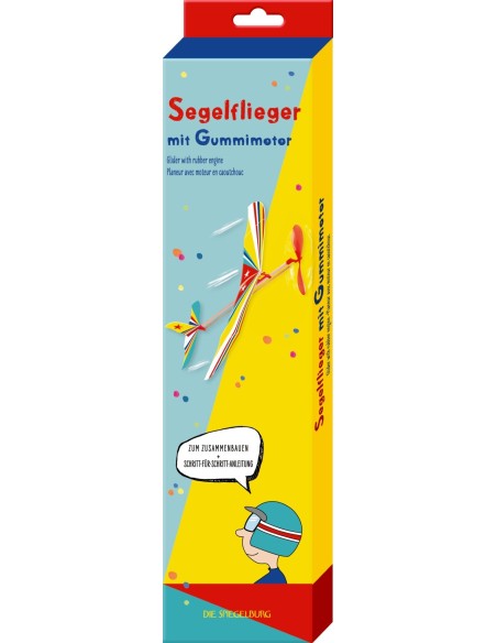 Zweefvliegtuig met rubber motor