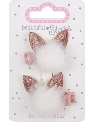 Haarclip pom pom Kat