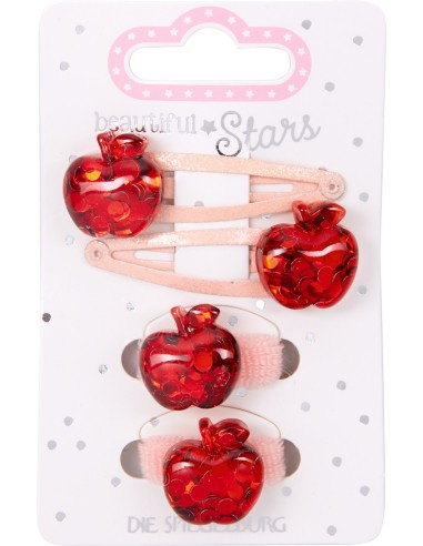 Haarclip + elestiek Appel