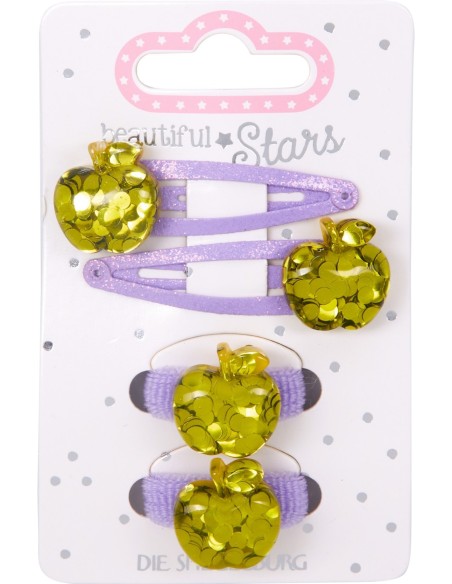 Haarclip + elestiek Appel